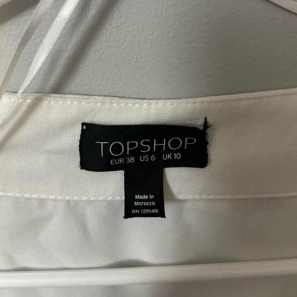 Topshop wrap blouse deep v front with tie accents - Picture 7 of 7